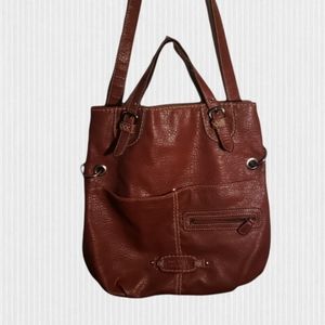 Nine West Red Shoulder Styled Red Leather Purse